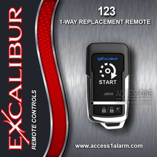 Excalibur 123 1-Way 1/4-Mile Range 2-Button Remote Control